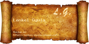 Lenkei Gyula névjegykártya